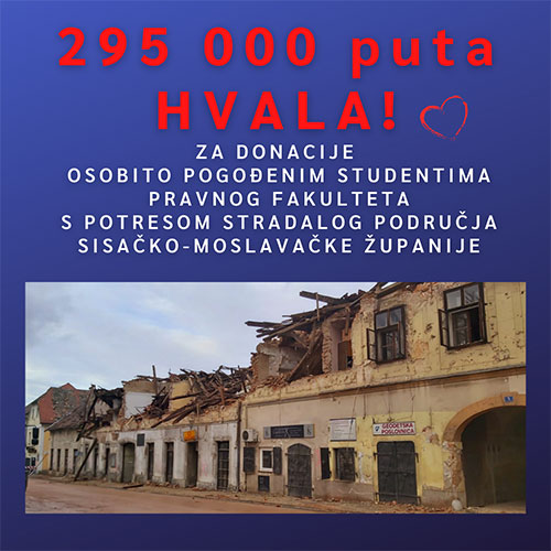 Pravni fakultet i financijski pomaže studentima s Banovine