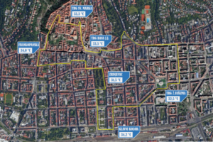 PMF biciklira i mjeri temperaturu grada