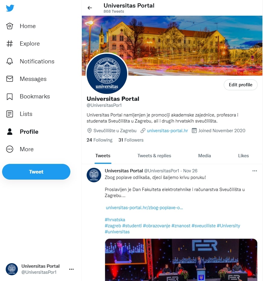 Nove društvene mreže Universitas portala