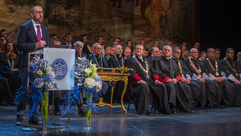 Inauguracija novog zagrebačkog rektora Stjepana Lakušića