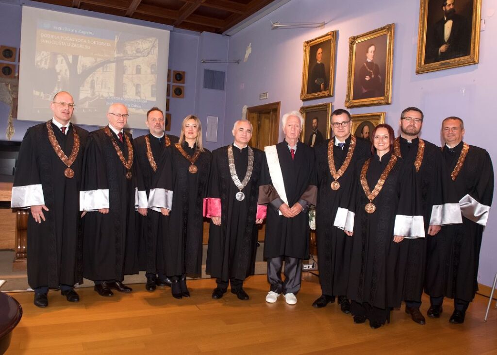 Profesoru emeritusu Eriku Cohenu svečano dodijeljen počasni doktorat Sveučilišta u Zagrebu