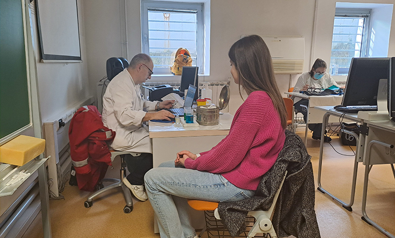 Darivanje krvi u kampusu Borongaj