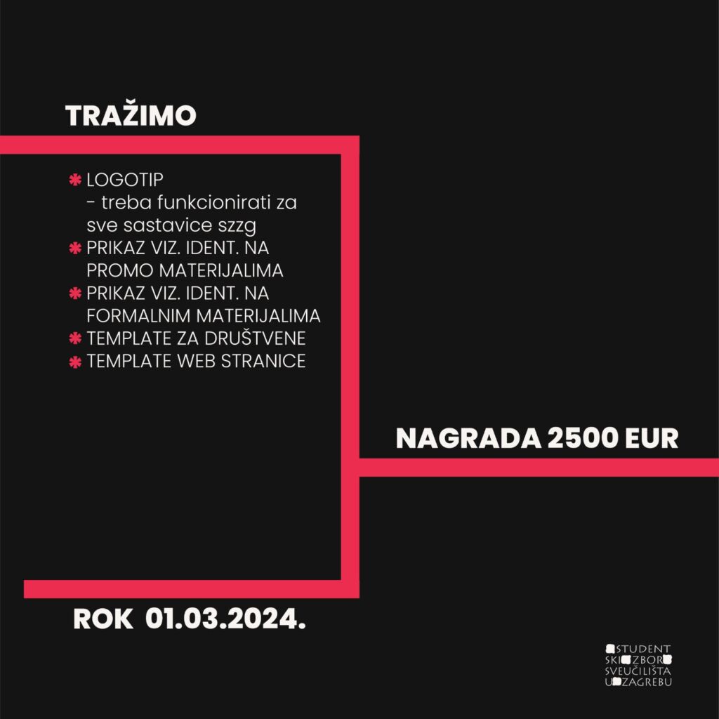 Dizajniraj novi vizualni identitet Studentskog zbora Sveučilišta u Zagrebu