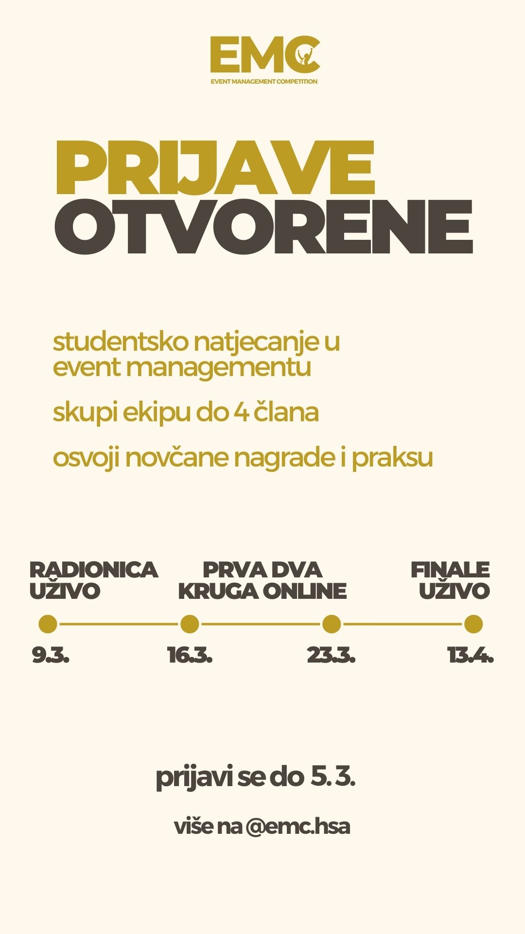 Prijavi se: Studentsko natjecanje u event managmentu