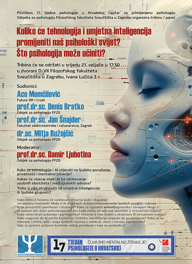 Koliko će tehnologija i umjetna inteligencija promijeniti naš psihološki svijet?
