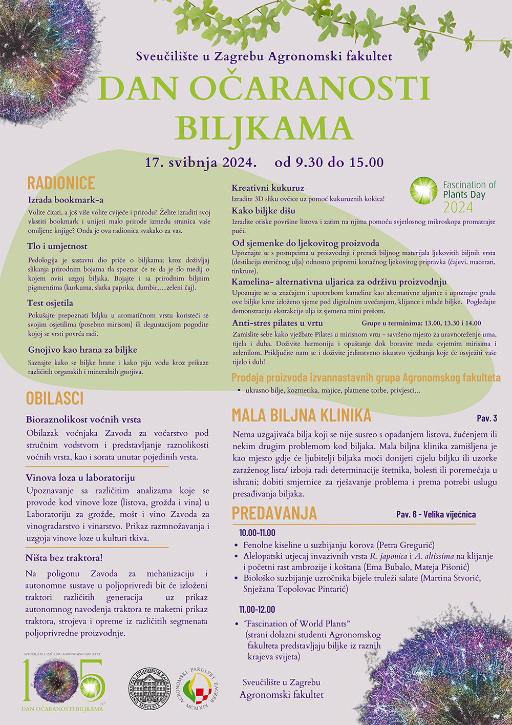 Dođite danas na Agronomiju i budite očarani biljkama!