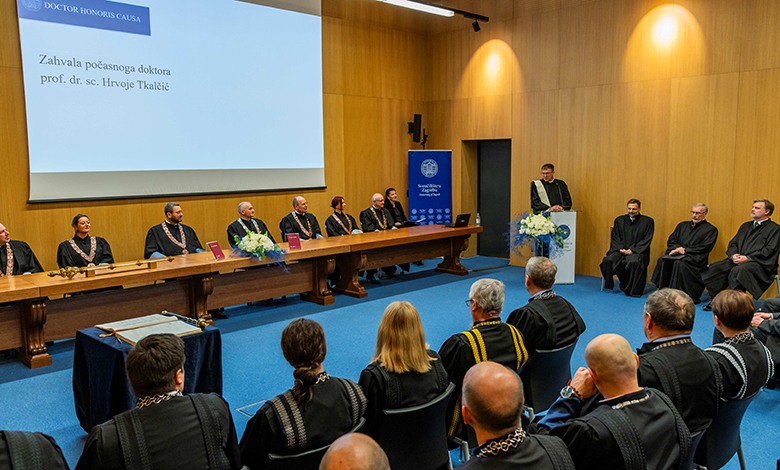 Prof. dr. sc. Hrvoju Tkalčiću svečano dodijeljen počasni doktorat Sveučilišta u Zagrebu