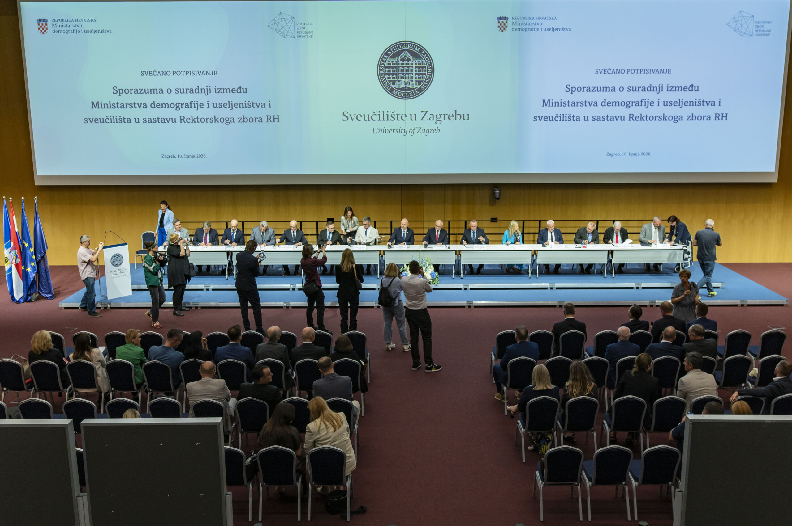 Potpisan Sporazum o suradnji između Ministarstva i sveučilišta koji će pridonijeti pozitivnim demografskim trendovima u Republici Hrvatskoj