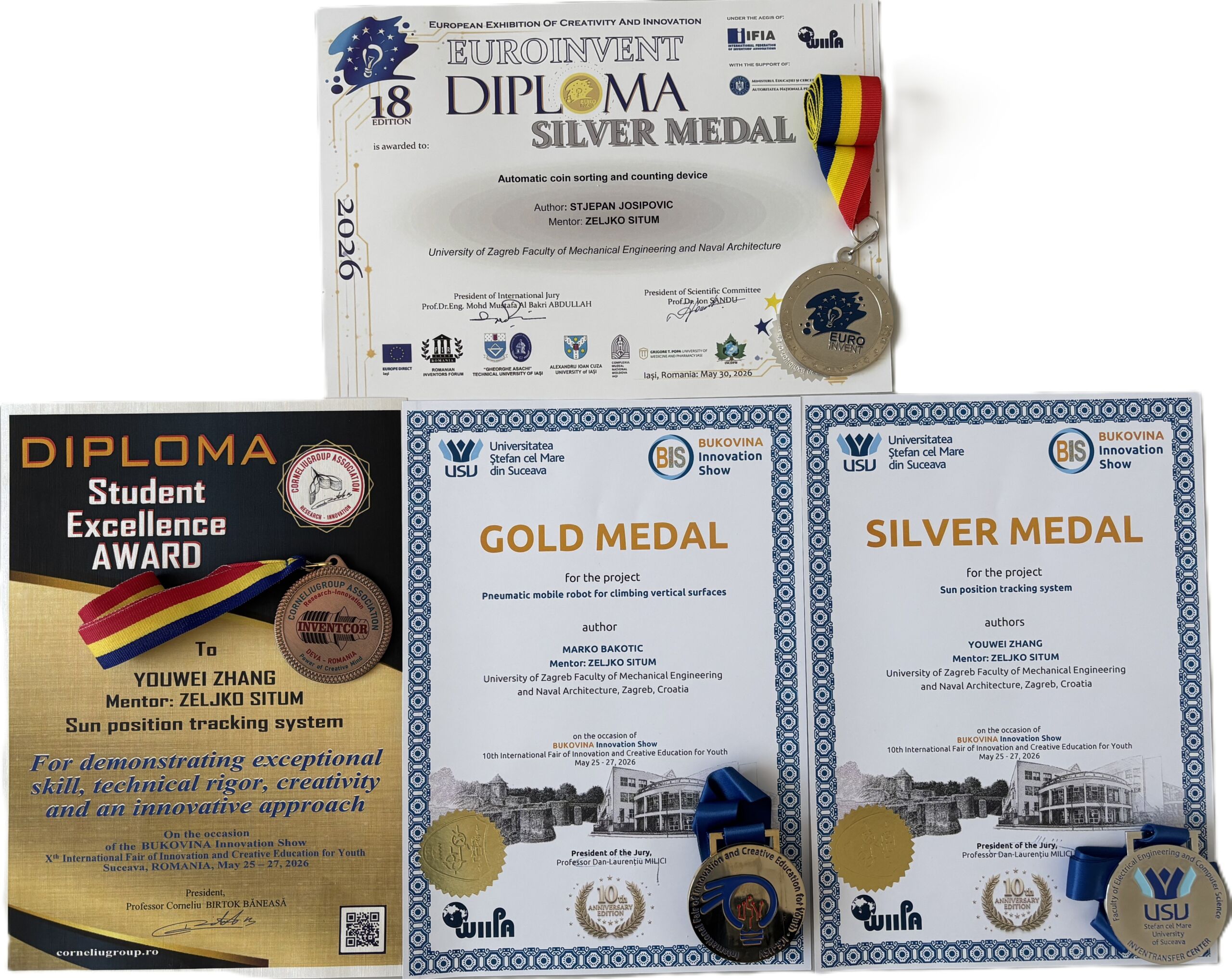 Studenti FSB-a osvojili zlatnu i dvije srebrne medalje za inovacije