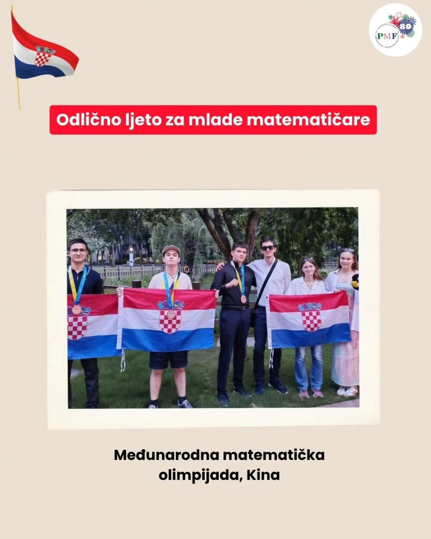 Hrvatski matematičari osvojili tri brončane medalje u Šangaju