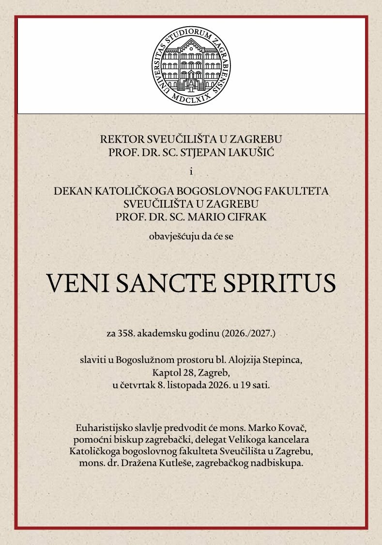 “Veni Sancte Spiritus” za 358. akademsku godinu
